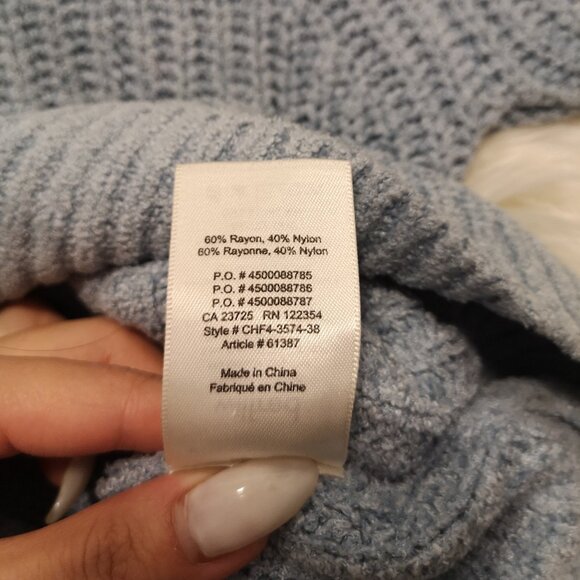 Aritzia Wilfred Essential Chenille Sweater in Light Blue - Size 2XS - Picture 5 of 5